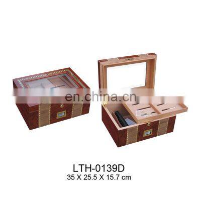 100CT Cedar cigar humidor cigar box wooden cigar case with Humidifier Hygrometer