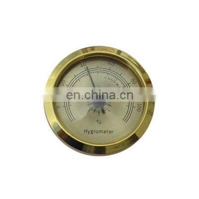 Metal round cigar humidor hygrometer