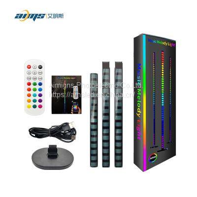 Floor Light Smart RGBIC Music Melody Corner Floor Lamp, APP/Remote/Voice Control Dimmable Rhythm Pickup Light for Game Room, Bar, TV, Bedroom, Party