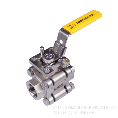 3-pc 2000psi NPT ISO 5211 DIRECT MOUNTING PAD CF8M BALL VALVE