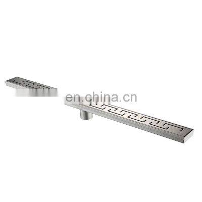 Insert Floor Shower Drain SUS 304 Stainless Steel Long Linear Shower Grate Floor Drain For Bathroom