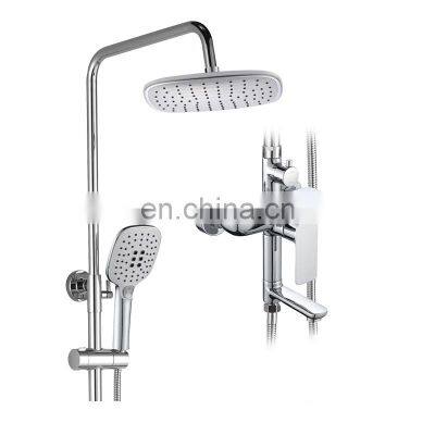 Rapsel Rainfall Wall Mounted Hand Shower Set Brass Wall-mount Bath Tub Rain-style Shower Faucet