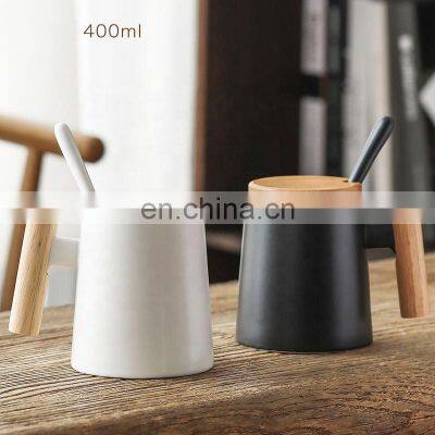 Luxury coffee mugs 400 ML coffee Cups Swig Mug with Lid and spoon