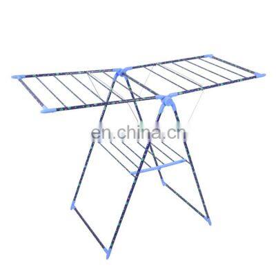 Thickened iron pipe clothes rack indoor floor type mobile clothes rack baby diaper rack