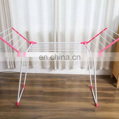 Folding X Shape Clothes Drying Rack Outdoor Adjustable Metal Towel Rack Clothes Hanger