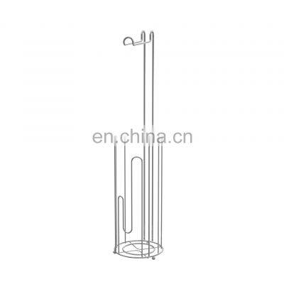 OEM ODM Manufacturer Modern Design Chrome Golden Black Bathroom Tissue Paper Roll Standing Toilet Paper Holder