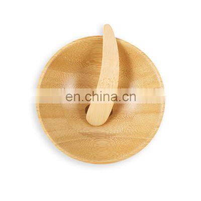 Small Eco Bamboo Cosmetic Spoon Mixing Bowl Bamboo Children's Bowl