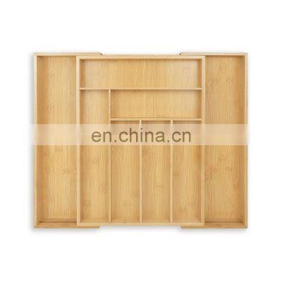 Organic Bamboo Drawer Cutlery Tray Organizer For Wholesale And High Quality