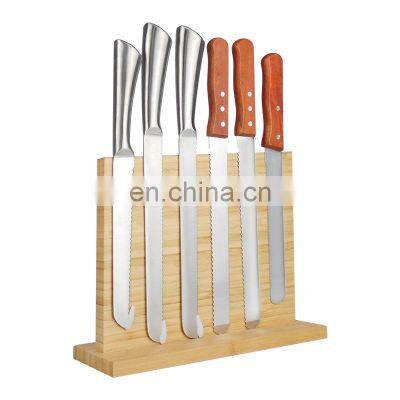 Eco-friendly Bamboo Wood Enhanced Magnetic Knife Block Holder