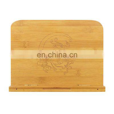 Bamboo Wood Folding BookStand Holder For Cooking Kitchen