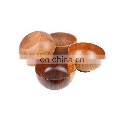 MSL Custom Acacia Round Flair Serving Bowl for Fruits or Salads