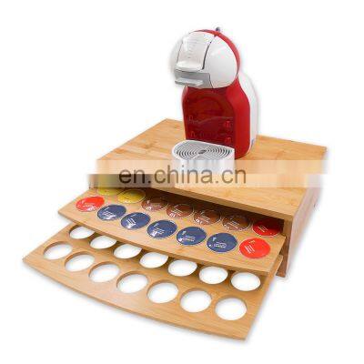 BAMBOO k cup holder storage bamboo coffee cup drawer storage organizer