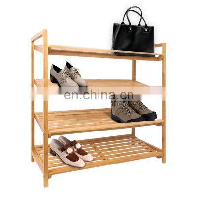 4 Tier Bamboo Shoe Rack Storage Rack Organizer Rack