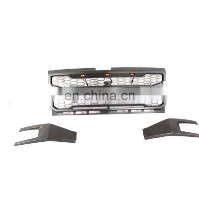 China auto accessories pickup truck parts black abs front bumper grill fit for chevy chevrolet silverado 2019