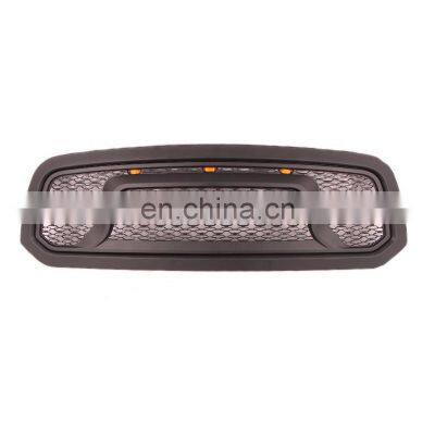 2014 2018 pickup truck parts custom 3 pieces led lights honeycomb black front radiator grille fit for dodge ram 1500