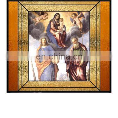 Chinese Manufacturer Custom Made Boutique Tiffany Stained Glass Christmas Decoration Church Window Tinted Glass