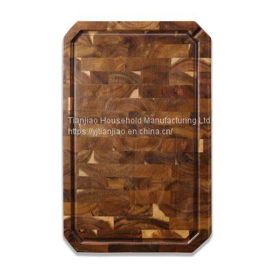 Premium OEM/Wholesale Custom Personalized Acacia Wood Chopping Boards Block Kitchen Wooden end Grain Cutting Board