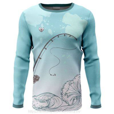 New Style Custom Sublimation Fishing shirt of Round Neck