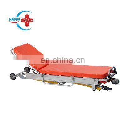 HC-J001 Medical Aluminum Adjustable sent the patient ambulance stretcher Emergency Stretcher Bed with trolley