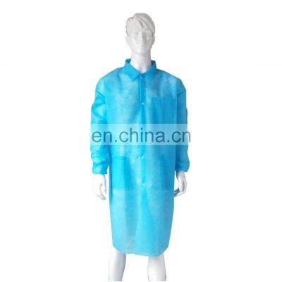 Disposable Lab Coats Nonwoven SMS Wholesale Visitor Gown PP Laboratory Clothes