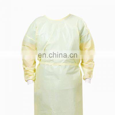 Hospital disposable medical surgical isolation gown level 1 pp disposable isolation gowns with elastic