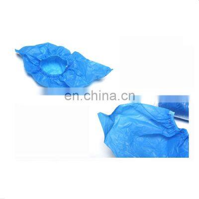 Transparent Blue Disposable PE Rain Shoe Cover