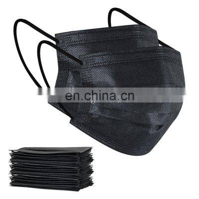 Best price 3ply disposable face mask black wholesale nose mask manufacturer surgical facemask