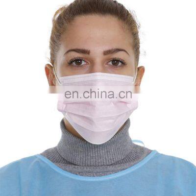 3 ply Disposable Face Masks Pink Price 50 Pack From Factory