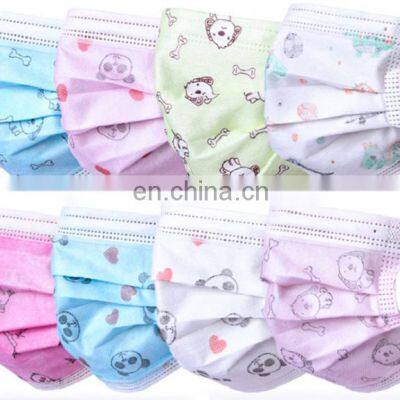 3 ply non-woven beauty face mask face mask multi colors kids printing carton face mask