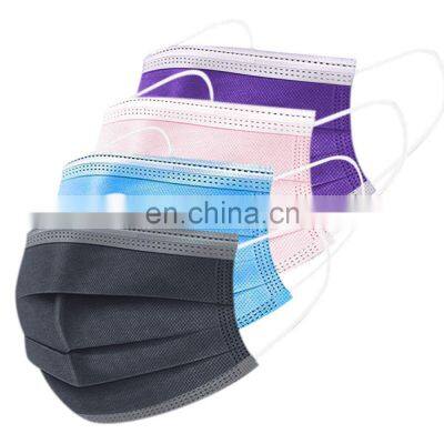3ply high filtration protection mouth covering mix colors disposable face mask