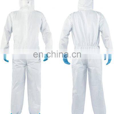 Disposable Protective Coveralls Unisex Waterproof SF/PP/SMS Elastic Cuff with Hood Individual Pack Disposable Coverall