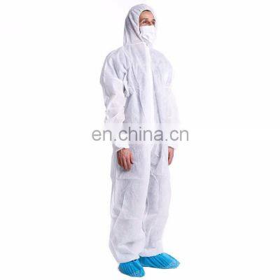 Hot Selling Disposable Coverall White Disposable Overall Jumpsuit