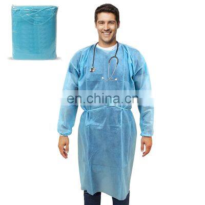 Disposable Isolation Gown PP SMS PE Protection Cloth For Hospital/Food Industry/Daily Use