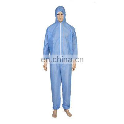 navy blue adult ppe protective work jumpsuit disposable waterproof SMS coverall type 5/6