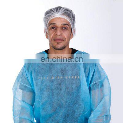 Disposable PP Non woven strip clip cap bouffant head cover Hair Net doctor hat Round mob cap