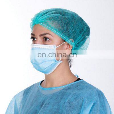 OEM Non-woven Disposable Dust Strip Cap Round Head cover/Hair Net Mob Caps