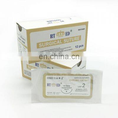 Chromic catgut Surgical suture needles factory in china, animal medical suture needle