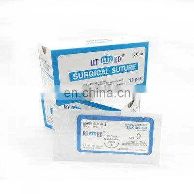 Silk non-absorbable suture with needle\without needle\surgical suture needles includes round bodied\curved cutting