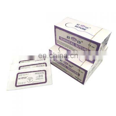 HDK disposable medical PGLA 910 surgical suture with needles ISO CE FSC Polyglactin braided veterinary vet use 3#-7/0#