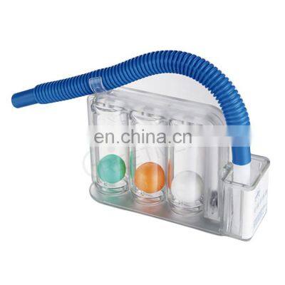 Lung function mouthpiece breathing portable medical three balls incentive spirometer
