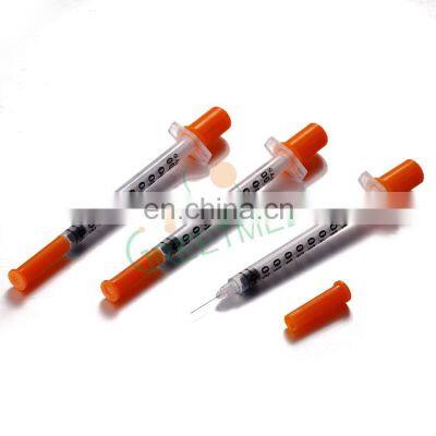 China sterile single use insulin syringe disposable 50cc 1 ml insulin syringe