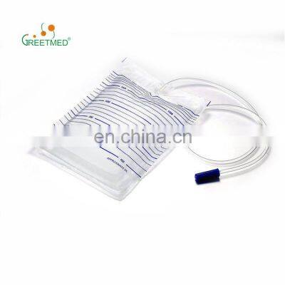 urine drainage collection bag manufacturer disposable hospital bulk adult 2000ml urine drainage bag without outlet valve