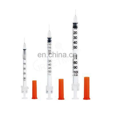 Cheap price medical 100u safety auto destruct insulin syringe