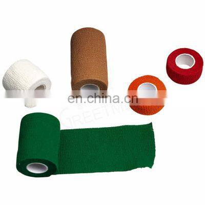 Greetmed Factory price medical cotton elastic self adhesive dressing bandage