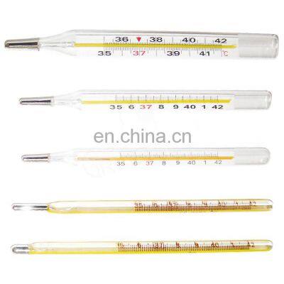 2022 mercury thermometer price fahrenheit mercury armpit oral clinical glass thermometer