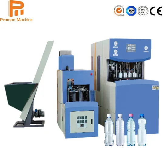 0.5L-2L Energy Saving Whole Set Semi Automatic 4 Cavity 2000bph Plastic Water Pet Bottle Blowing Molding Machine