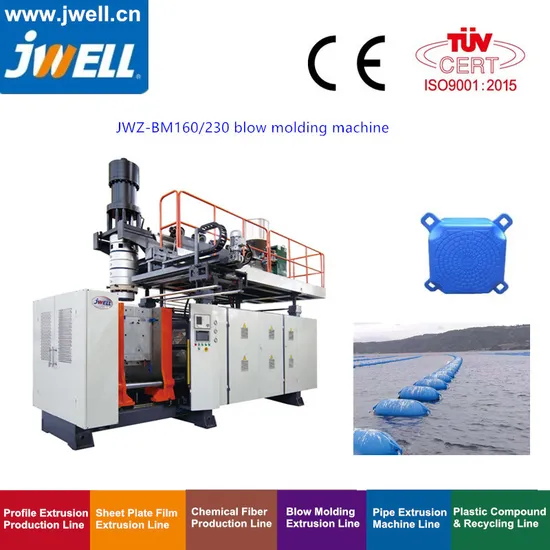 Jwell Plastic Pontoon Floating Production Extrusion Blow Molding Machine Accumulator Type