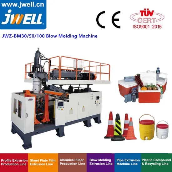 Plastic Extrusion PE Plastic Road Pyramid Road Block Logistic Insulation Barrels Making Machine Blow Molding Machine/Made in China