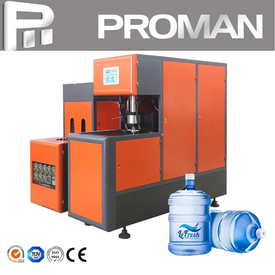 Hand Feeding 5 Gallon Pet Preform Stretch Water Bottle Blowing Machine