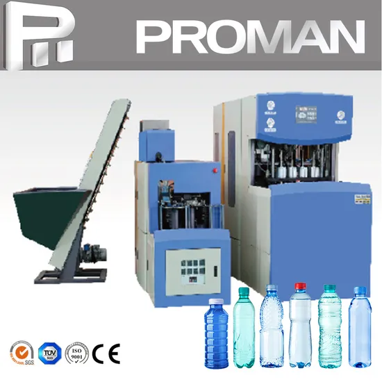 Semi Automatic 4 Cavities Water Juice Plastic Bottle Jar Making Molding Machine